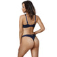 Sheer Plunge Bra Coco Navy Blue