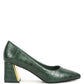 Emersyn Croc Block Heel Pump Shoes