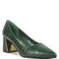 Emersyn Croc Block Heel Pump Shoes
