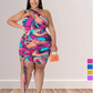 “Club Nights” Single Shoulder Hollow Out Mini Dress