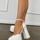 BETTER THAN EVER WHITE PLATFORM HEEL PUMP
