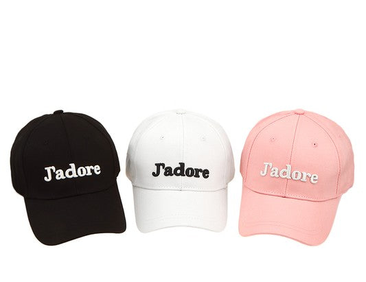 “J’adore” Cotton Cap