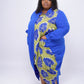 Print Drapy Shirt Maxi Dress