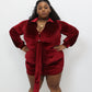 “Florrie” Burgundy Velvet Dress