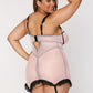 Retro Pink and Black Garter Chemise