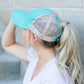 Distressed Messy Bun Hat Cap
