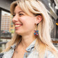 Everly Earrings - Magenta Teal