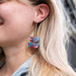 Everly Earrings - Magenta Teal