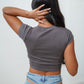 U SHAPE TOP IN VINTAGE GREY