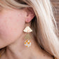 Anya Earrings - Golden Checker