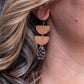 Aria Earrings - Black Shimmer Checker