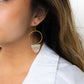 Iris Earrings Large - Iridescent Neon