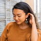 Zoey Earrings - Black & Bronze