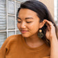 Zoey Earrings - Black & Bronze