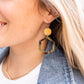 Lennox Earrings - Olive Tortoise