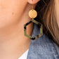 Lennox Earrings - Olive Tortoise