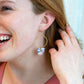 Iris Earrings Large - Marble Confetti