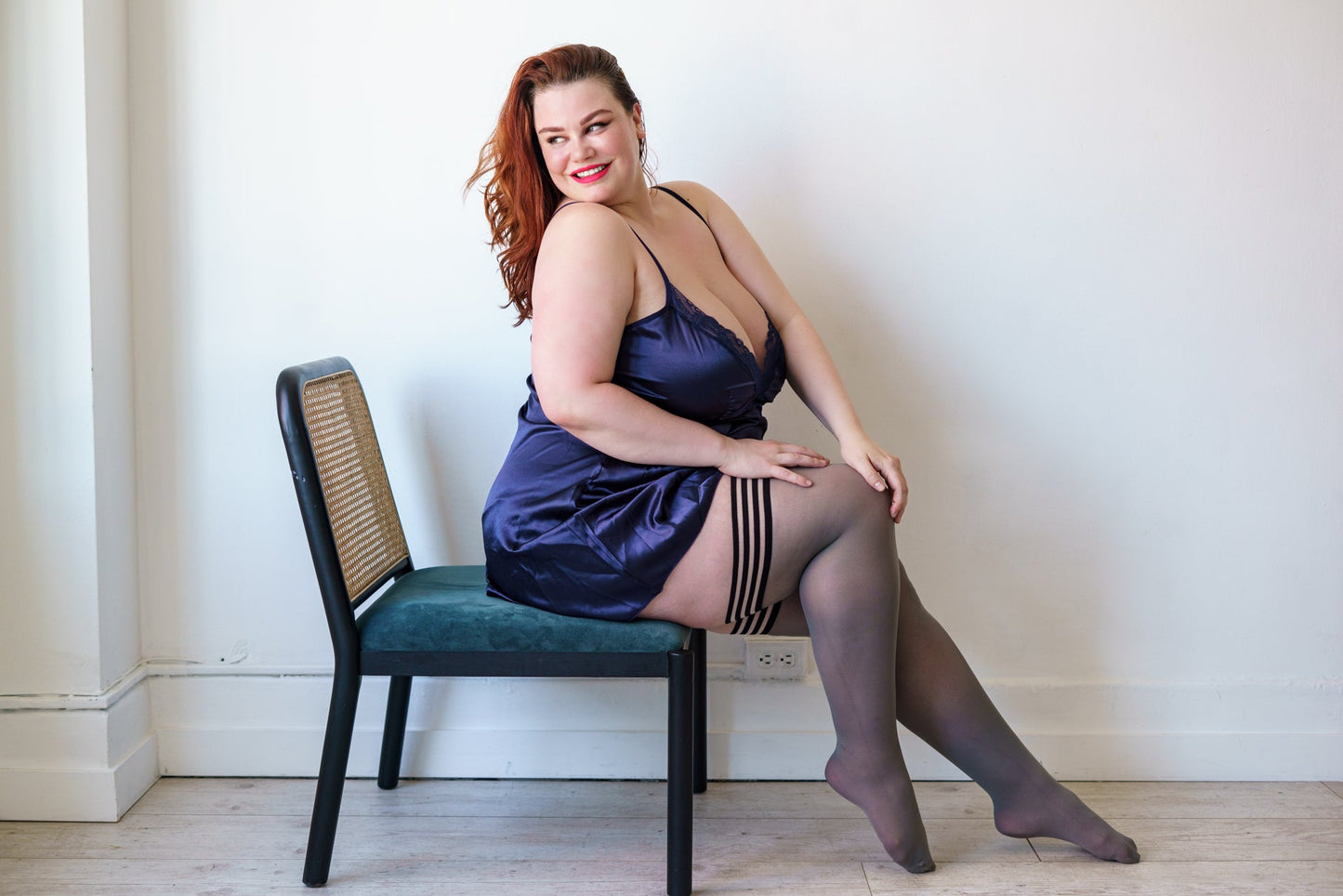 Sierra: Grey Opaque Thigh Highs