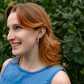 Flora Mini Hoops - Greek Goddess Blue