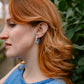 Flora Mini Hoops - Greek Goddess Blue