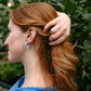 Flora Mini Hoops - Greek Goddess Blue