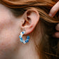 Flora Mini Hoops - Greek Goddess Blue