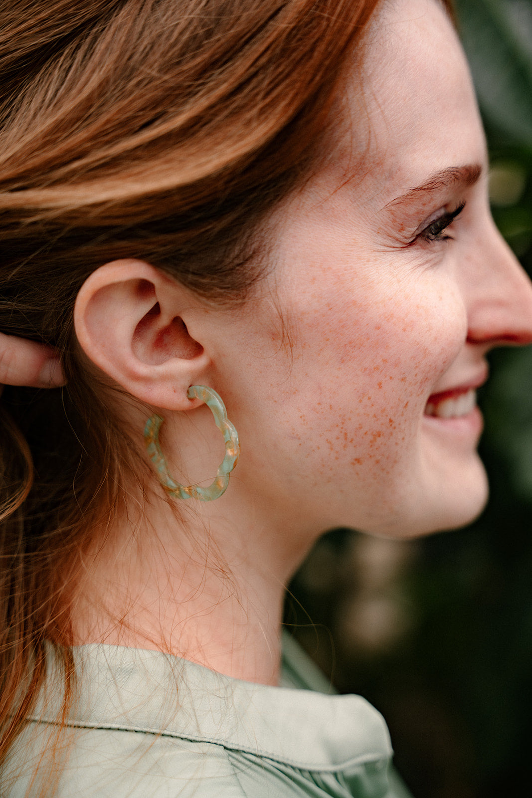 Posey Hoops - Champagne Mint