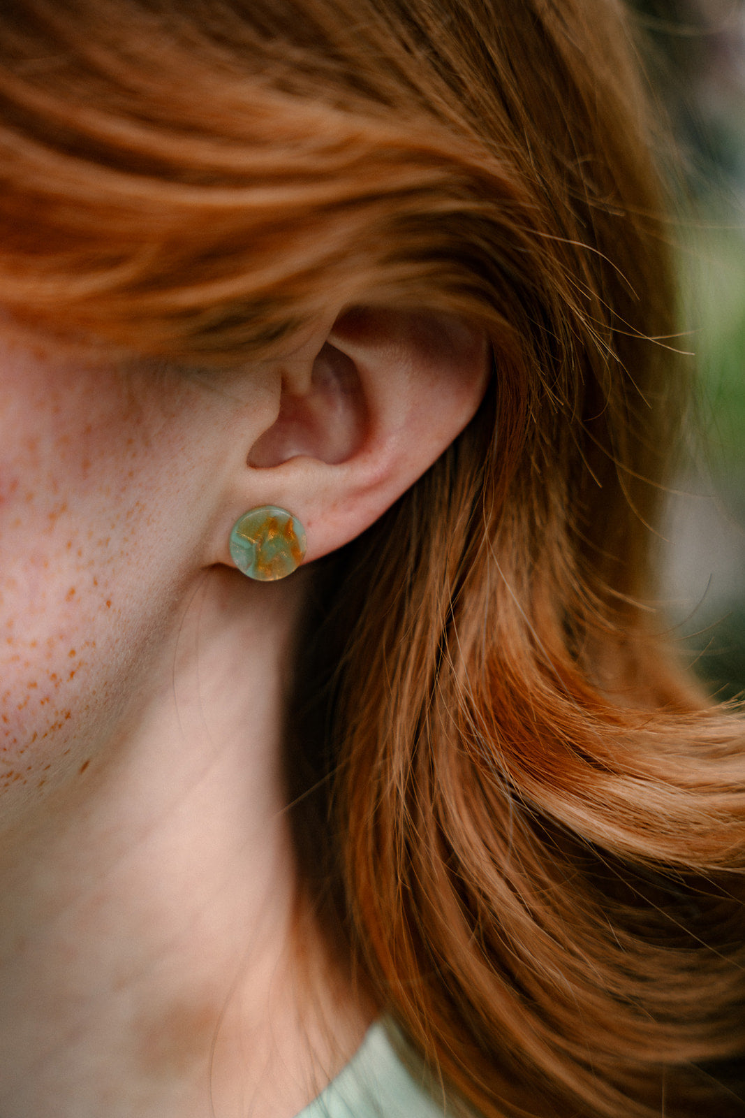 Gia Studs - Champagne Mint