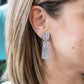 Mia Earrings - Pearl Black Stripe
