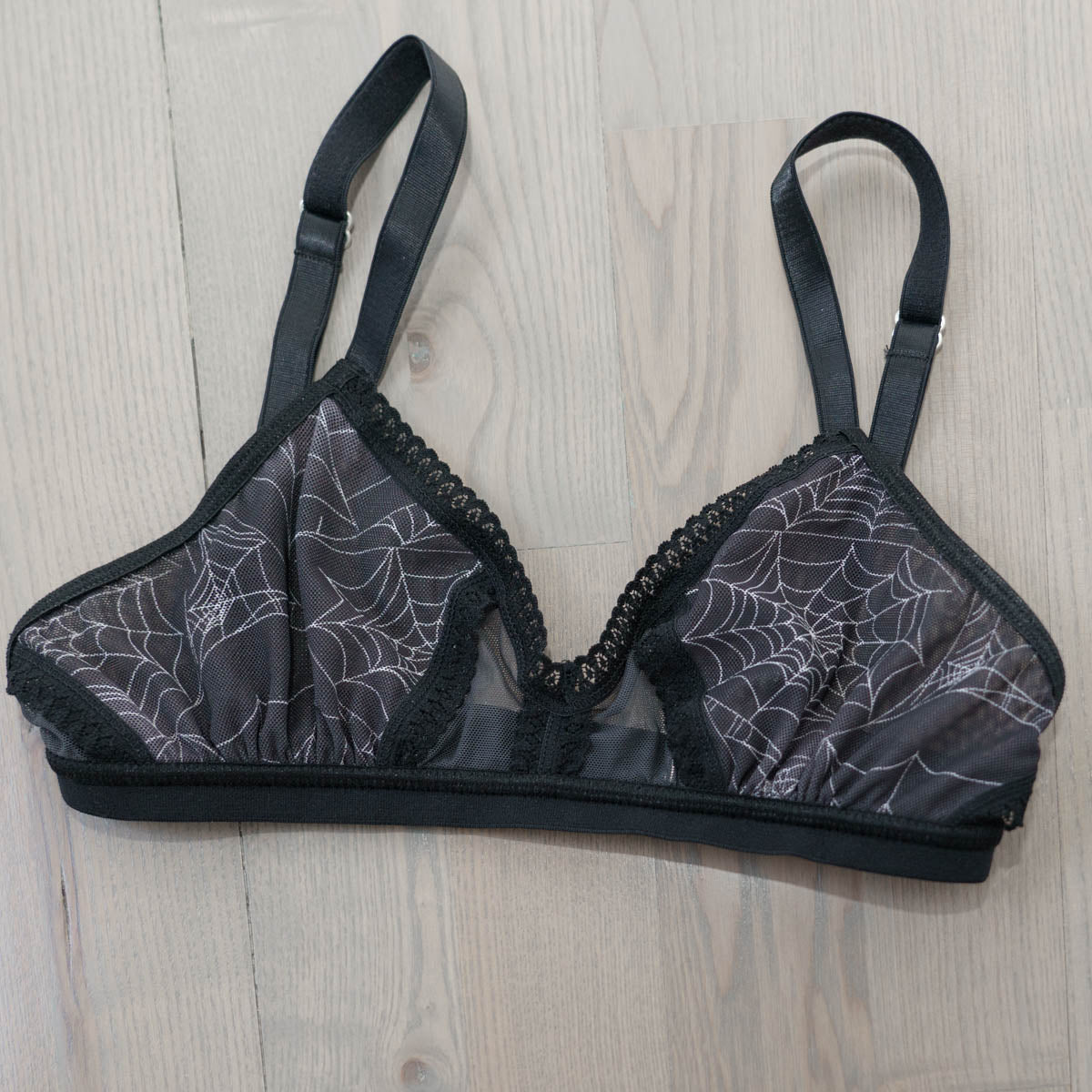 Spider's Lace Web Print Peekaboo Bralette