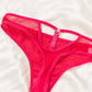 Hearts of Venus Keyhole Thong in Hot Pink