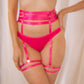 Hot Pink Hearts of Venus Strappy Waist Cincher