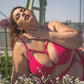 Hearts of Venus Strappy Bralette in Hot Pink