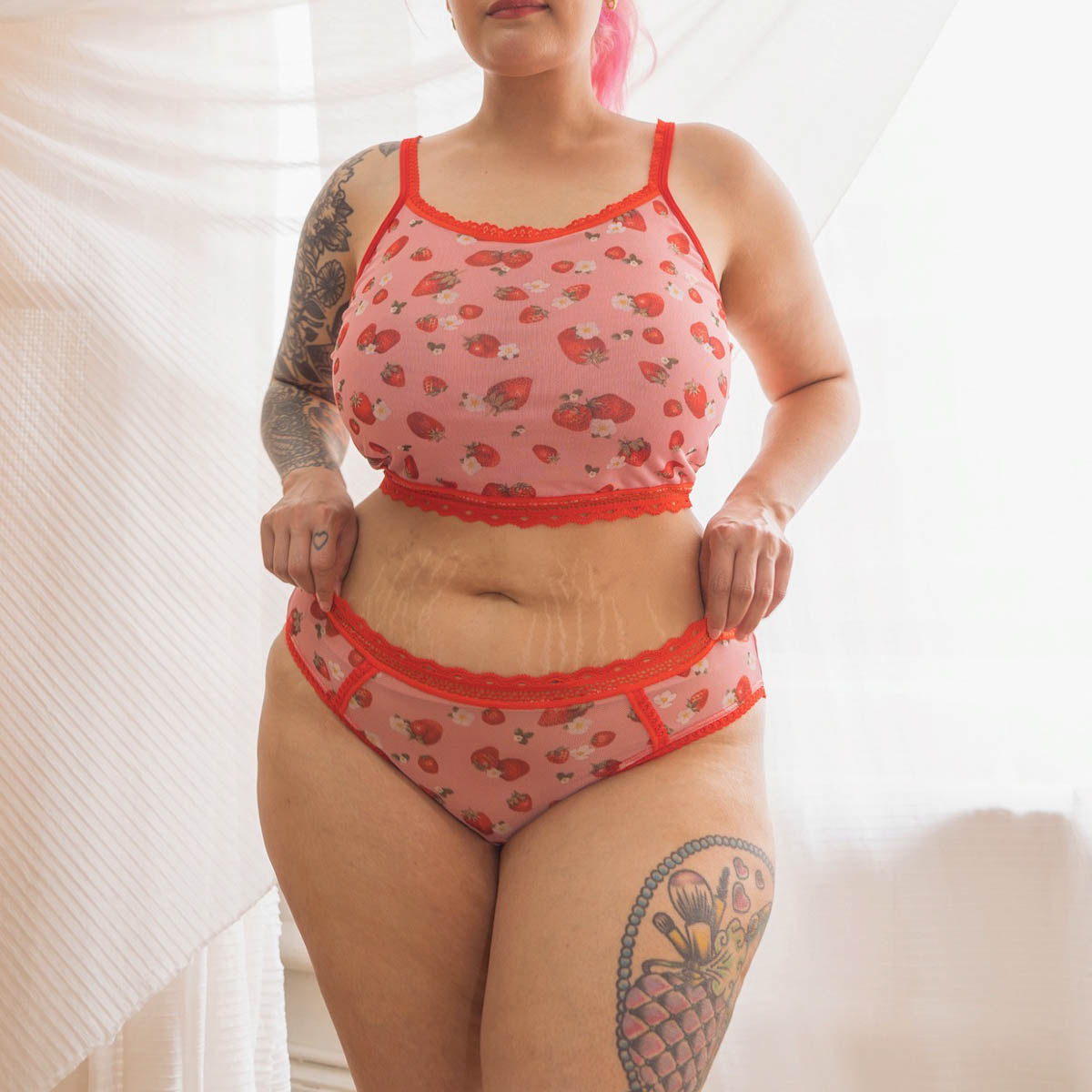 Strawberries & Cream Printed Bikini