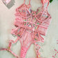 Pink Deluxe Floral Embroidered Bodysuit