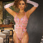 Pink Deluxe Floral Embroidered Bodysuit
