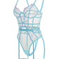 Indigo Dreams Floral French-inspired Sensual Bodysuit