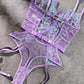 Lavender Blossom Embroidered French-inspired Bodysuit