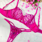 Opulent Magenta Fantasy Lingerie Set