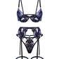 Black Luxurious Fancy Embroidered Sexy Lingerie Set