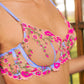 Fantasy Pink Bloom Embroidery Lingerie Set