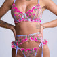 Fantasy Pink Bloom Embroidery Lingerie Set