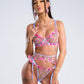 Fantasy Pink Bloom Embroidery Lingerie Set