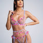 Fantasy Pink Bloom Embroidery Lingerie Set