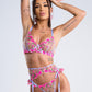 Fantasy Pink Bloom Embroidery Lingerie Set
