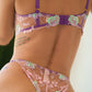 Purple Petal Embroidered Lingerie Set