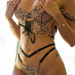 Leopard Flower Lace Lingerie Set