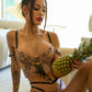 Leopard Flower Lace Lingerie Set