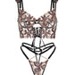 Leopard Flower Lace Lingerie Set