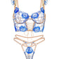 Enchanted Blue Blossom Lace Lingerie Set